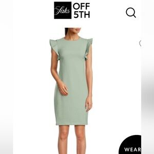 Knee length solid sheath mini dress